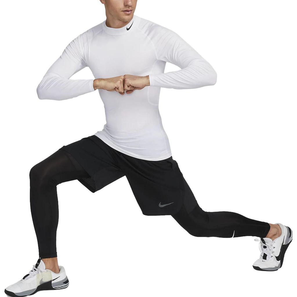 New Nike Pro Men's Dri FIT Fitness Mock Neck Long Sleeve Top FB7908-100