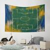"Abstract Soccer Field Design" Pattern Wall Hanging Tapestry Decorative Tapestry Home Decor for Bedroom and Living Room