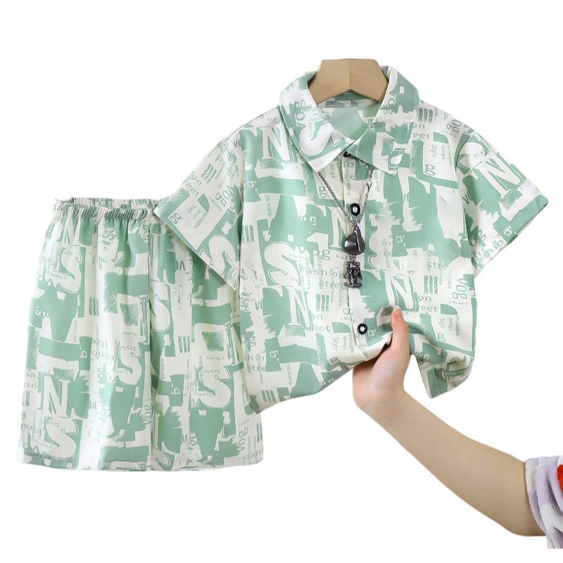 Children's Short-sleeved Short Pants And Shirt Set - Summer Boys' Casual Outfit