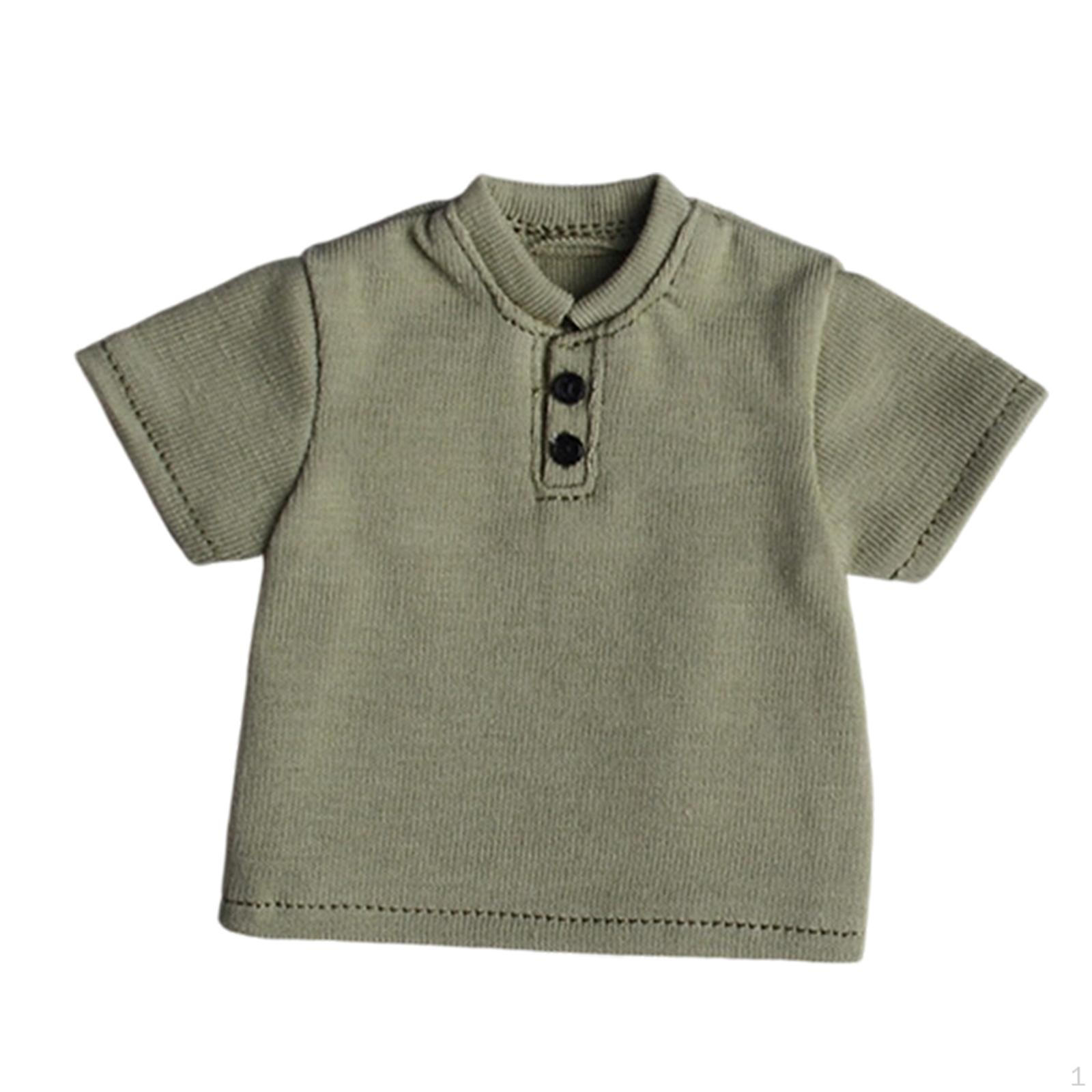 

1/9 Action Figure Clothing, Doll Costume, T-Shirt, Mini Dress, Short Sleeve, Fashion for зелёный