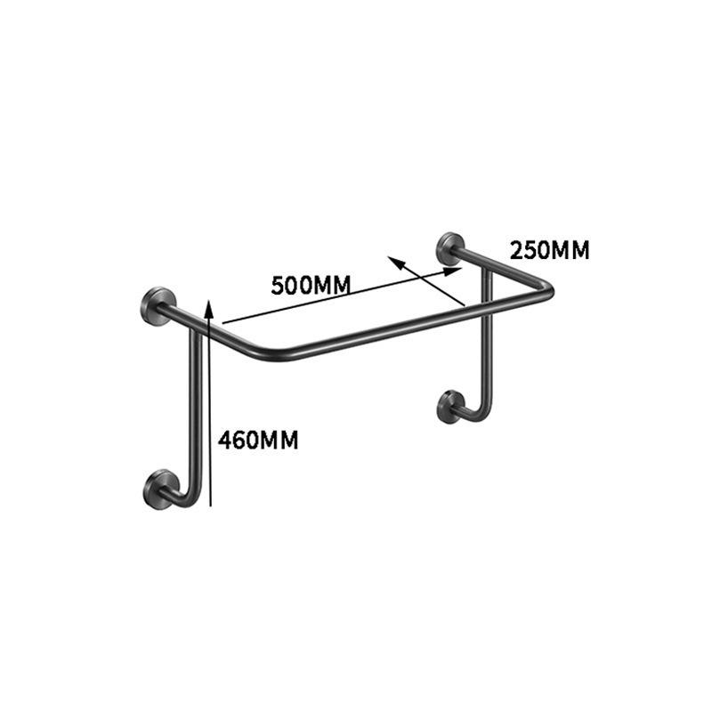 B&B Stainless Steel Black Electroplated Clothes Hanging Rod for Bathroom
