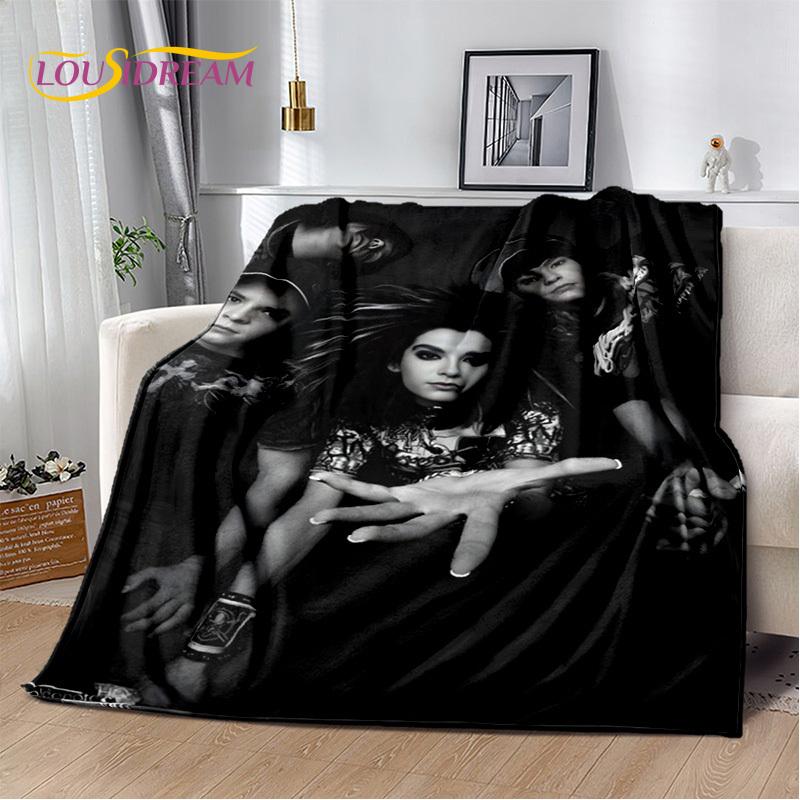 Tokio Hotel Rock Band Bill Kaulitz Blanket,Flannel Soft Throw Blanket for Home Bedroom Bed Sofa Picnic Office Hiking Leisure Nap