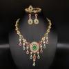Bridal Four-piece Set Fashion Alloy Necklace Ring Women's Gift Accessories Set