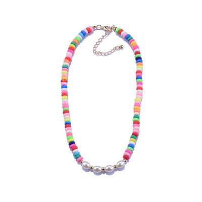 Bohemian Head Color Soft Pottery Necklace Female Personality Pearl Necklace Source
