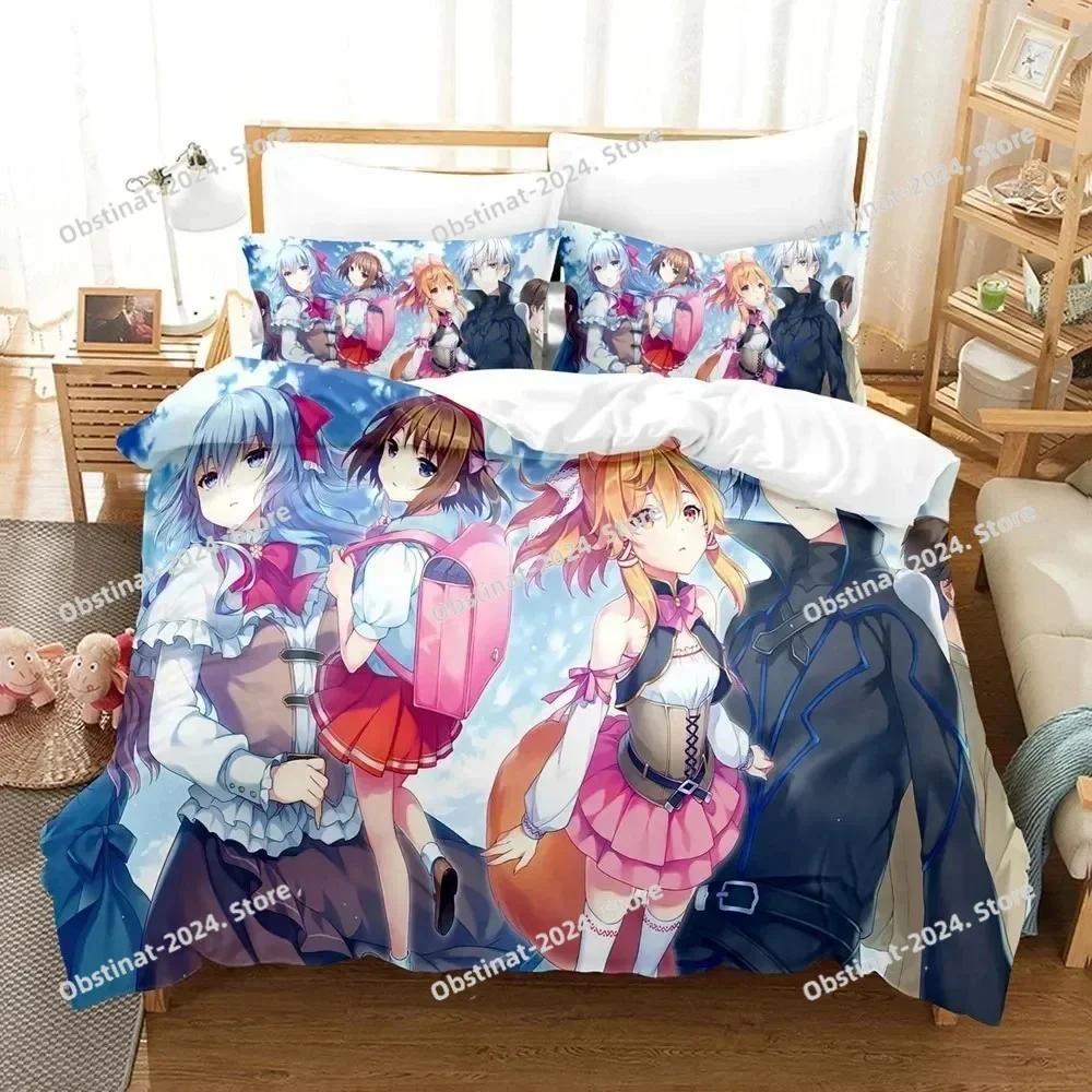 Anime Seirei Gensouki Printed Bed Set Duvet Cover Pillowcase Bedding Set Bed Linen Sheet Quilt Cover Full Queen King Size
