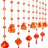 LED Red Lantern Curtain Lights for Festivals, Weddings, and Home Decor