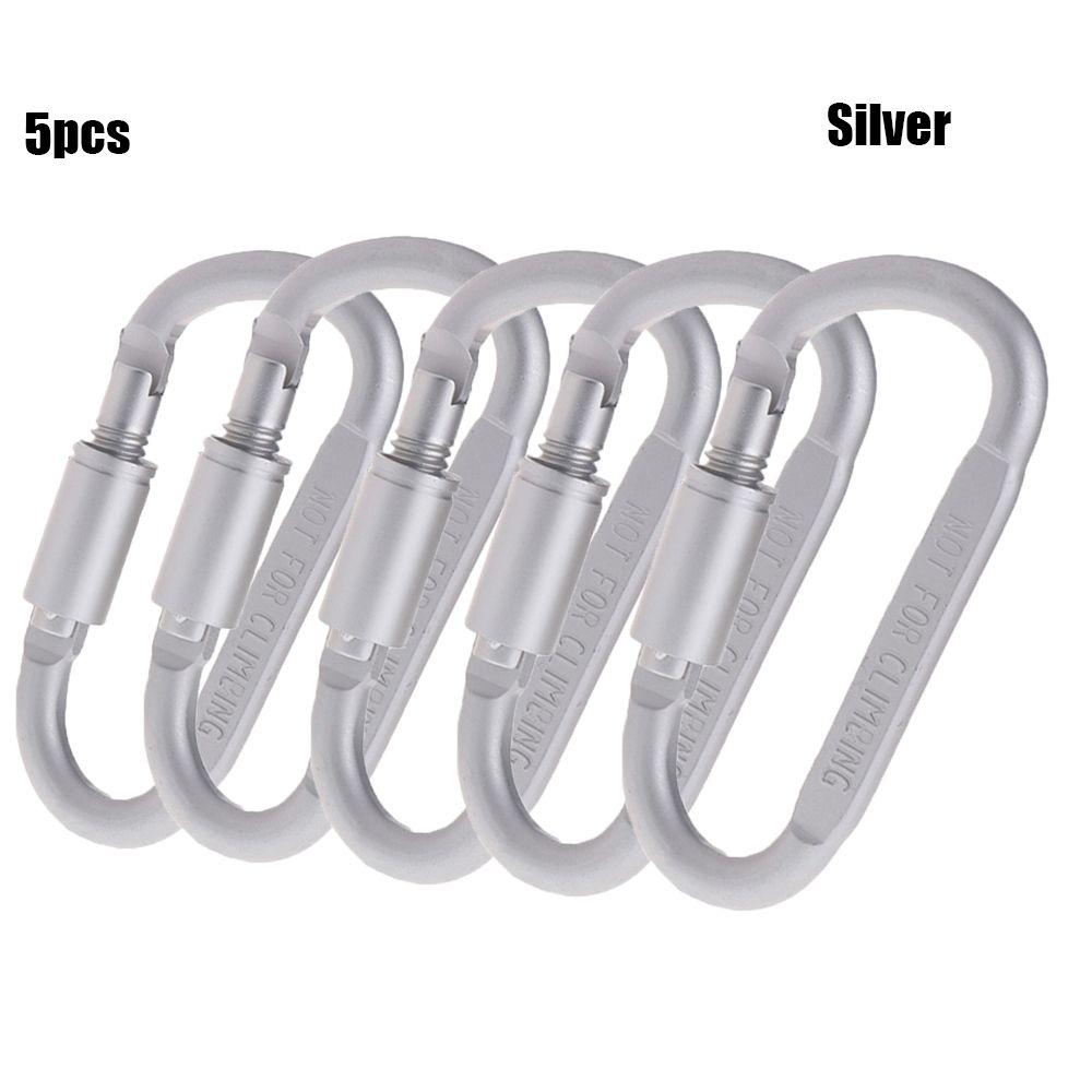 Aluminium Alloy Safety Keychain Buckles Climbing D Carabiner Spring Clips Camping Hiking Hooks
