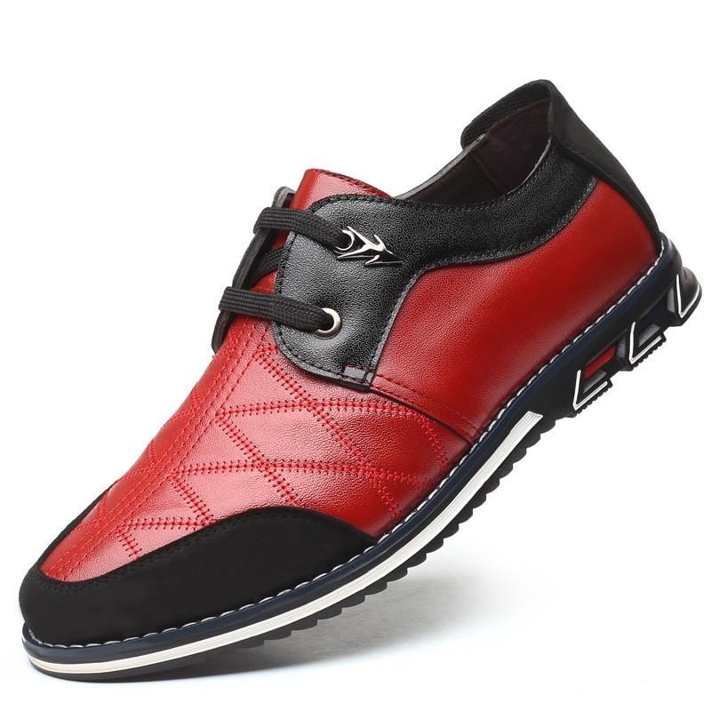 Męskie Skórzane Casualowe Buty Do Jazdy Sznurowane Modne Klasyczne Męskie Oddychające Trampki Zapatos De Hombre H211