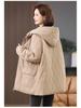 Women's 2024 Winter Fleece-Lined Thick Cotton Coat - Plus Size, Casual, Loose-Fit, Middle-Aged Style.