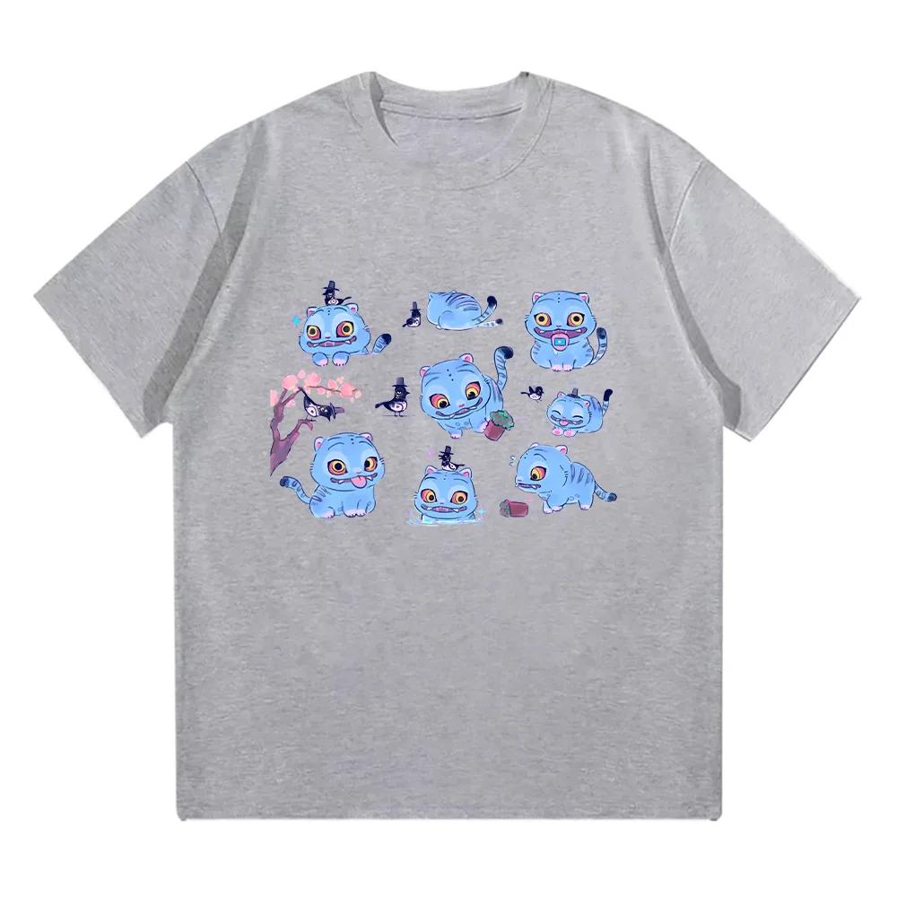 Kpop Demon Hunters Tiger Tshirt Merch Kpop Hunters Tiger Fans Top Cute Animal Gift Cotton T-shirt Unisex Anime Aesthetic Clothea