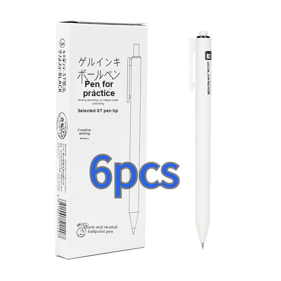 Стираемая ручка с кнопкой - Оптовая продажа, Минималистичная ручка с кнопкой, Ручка с тонким стержнем для студентов и экзаменов Nib Type 1 чёрный