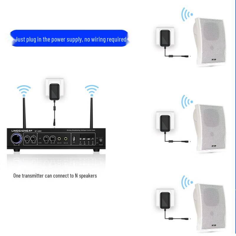Lingsheng MY-LS610 Wireless Bluetooth Wall Speaker CN Plug (adapter Included)