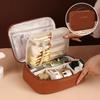 Large Capacity Cosmetic Bag Makeup Case with Top Handle Adjustable Divider Travel Makeup Organizer
