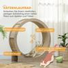Cat Wheel with Brake, Scratching Pads - Walnut Brown