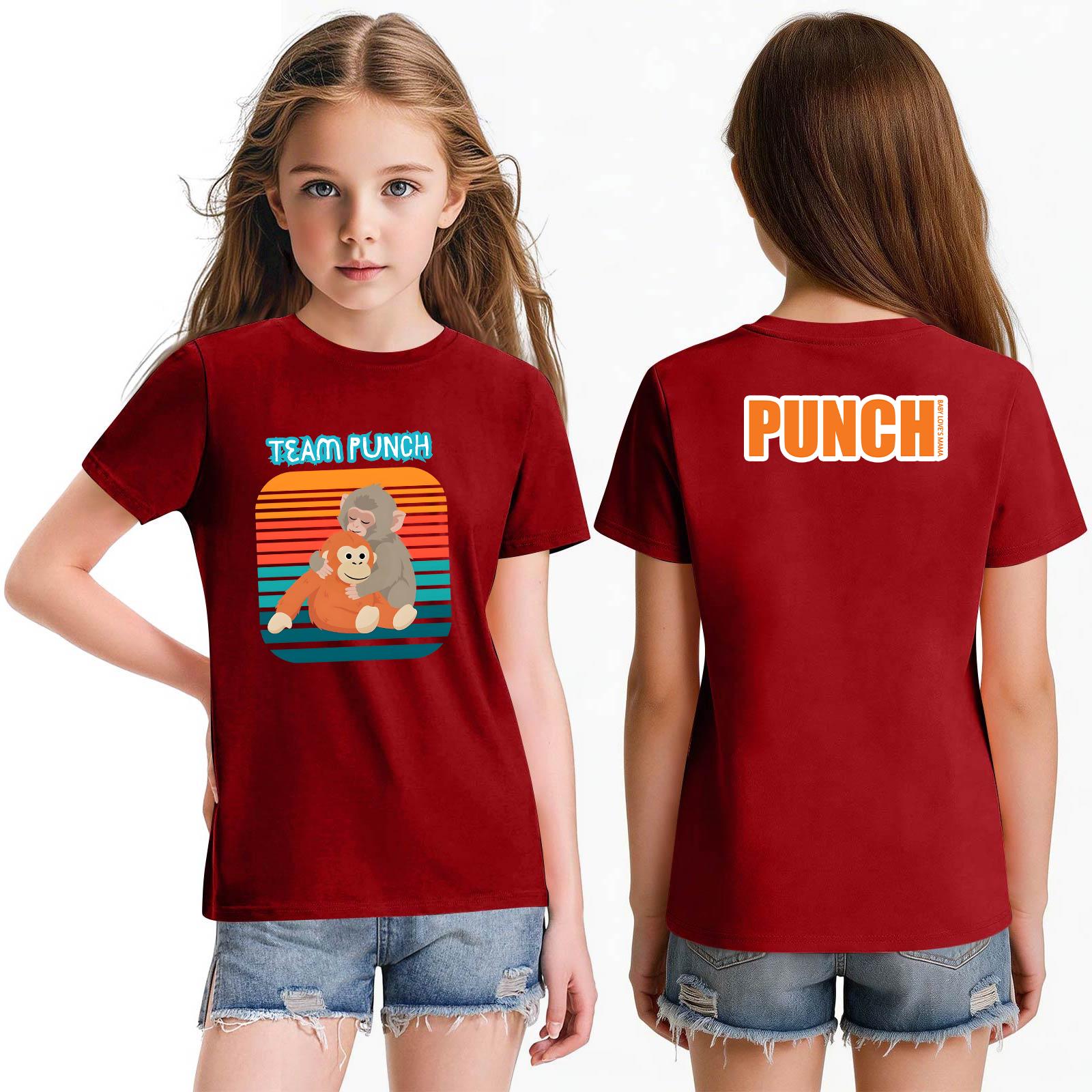

Girls Crew Neck Casual Short Sleeve T Shirt Top with Graphic Print Lightweight Comfortable Fit Soft Fabric 100 червоний