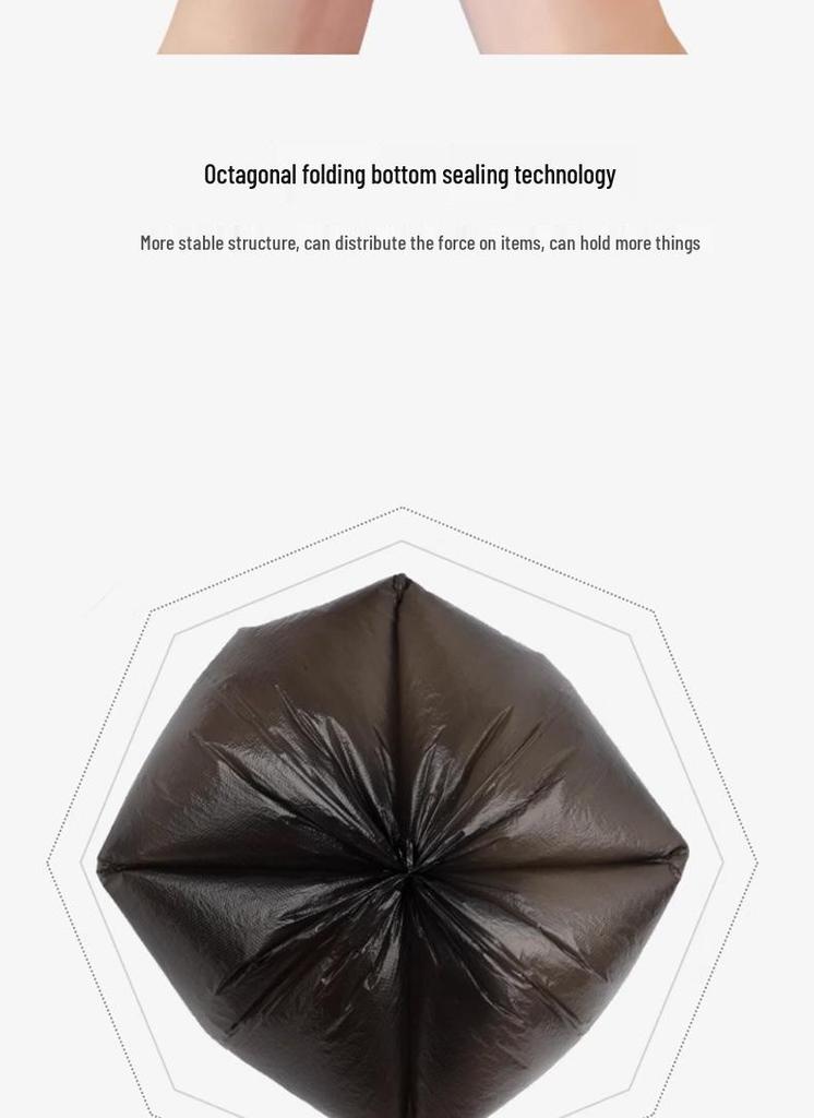 100 Perforated Garbage Bags, Tear-Resistant, for Kitchen and Home/Business Waste Storage, Collect and Ship Easily