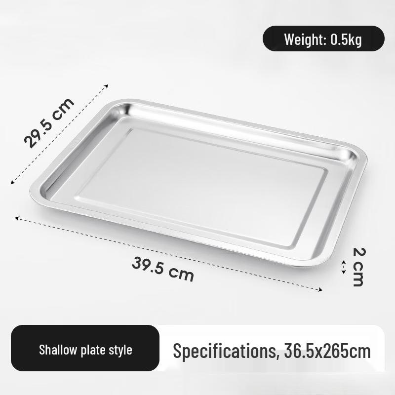 

Yipan Rectangular 3-Compartment Stainless Steel Dumpling Plate