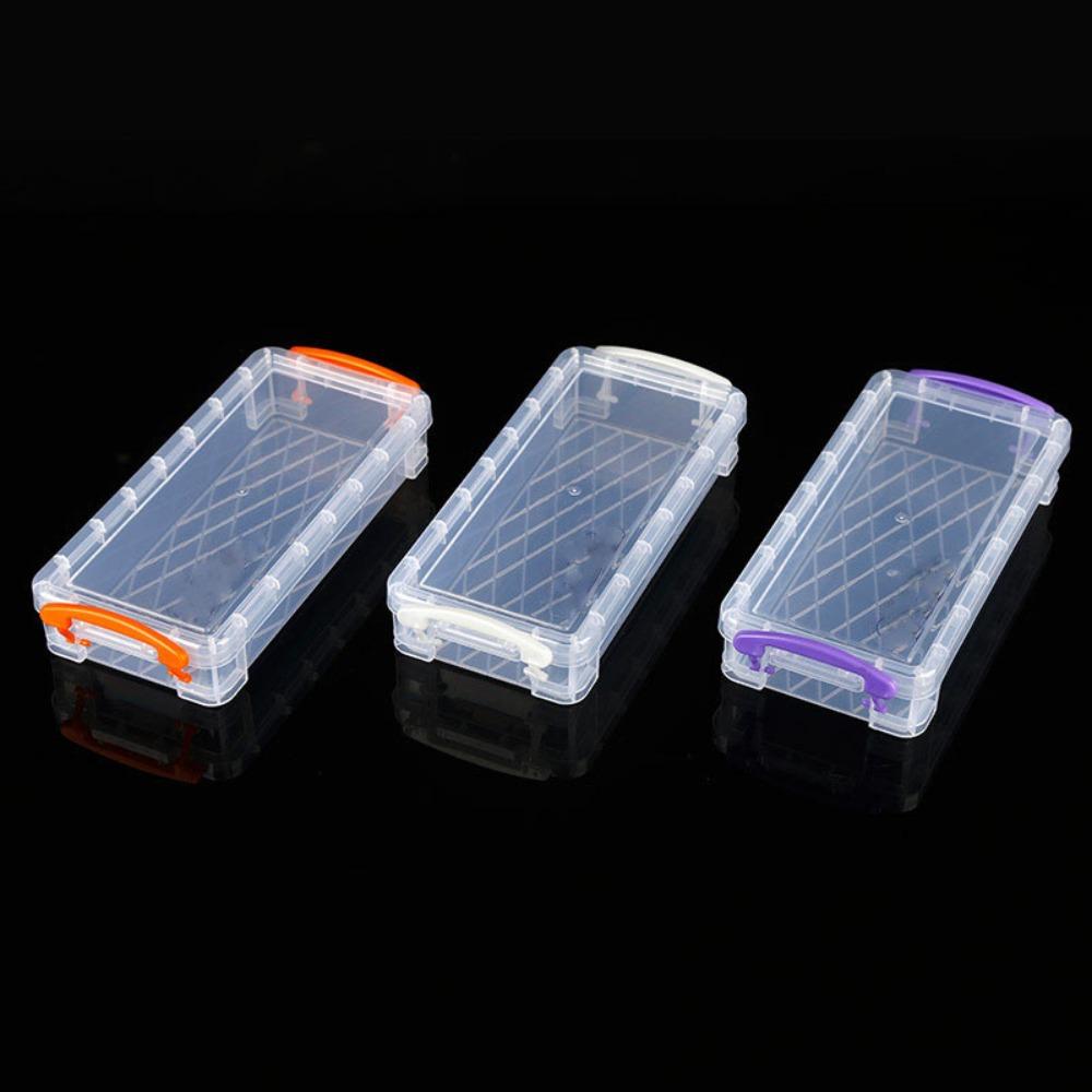 Simple Transparent Pencil Case Large Capacity Multi Functional Pencil Box Plastic Thickened Tool Box School Supplies