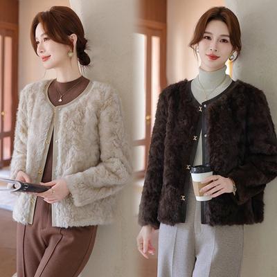 Mom Autumn and Winter Mink Fleece Coat Fashion Temperament Light High-end Fur Casual Women's Top