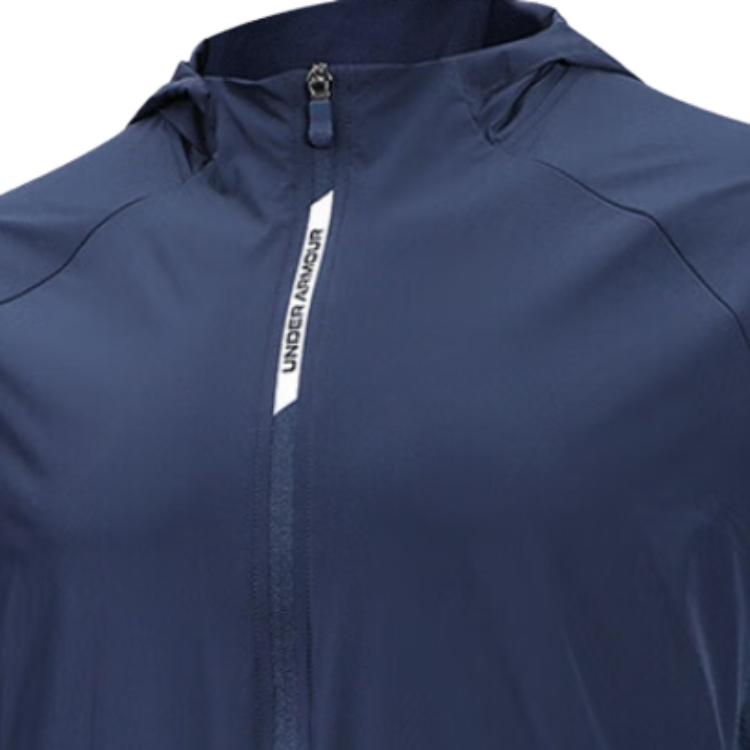 Under Armour Quick-Dry Lightweight Zip-Up Woven Hooded Jacket Comfortable Breathable Long Pants Casual Sports Suit Men suit 22500405-408+22500706-001