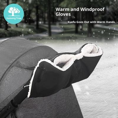 1Pcs Stroller Accessories Warm Baby Stroller Gloves Thick Pram Hand Muff Baby Carriage Pushchair Fleece Hand Cover Cart Gloves
