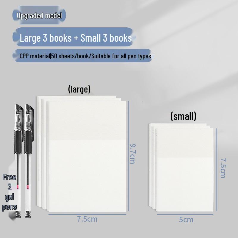 Transparent Sticky Notes: Writable, Adhesive, and Tearable Notepads Perfect for Students To Jot Down Notes and Highlight Key Points.