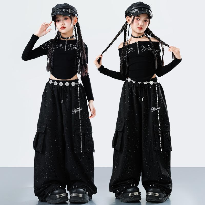 Jazz Dance Costumes for Girls Korean Version of Fashionable Jazz Dance Practice Suits for Girls Autumn Performance Costumes