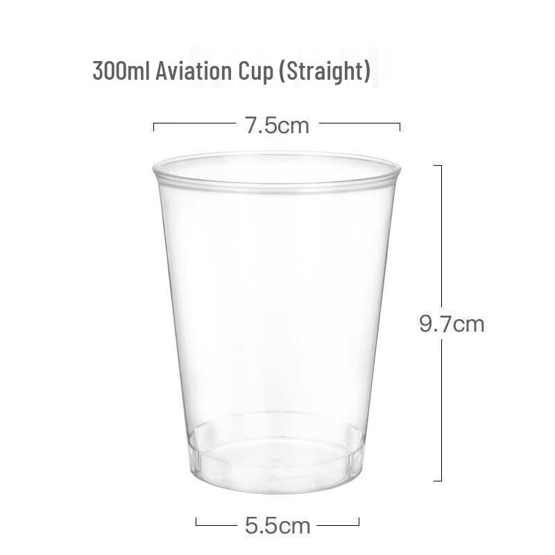 Sanbile 300ml Clear Disposable Hard Plastic Cups