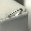 Women 925 Sterling Silver Rhinestone Wedding Engagement Ring Jewelry