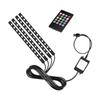 LED Car Interior Ambient Foot Light Strip Neon Lighting Kit Remote Music Auto Control Backlight USB Decorative RGB Lamps Ap L1A3