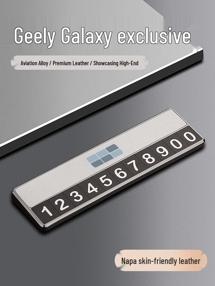 Geely Galaxy Temporary Parking Number Plate - Car Accessory