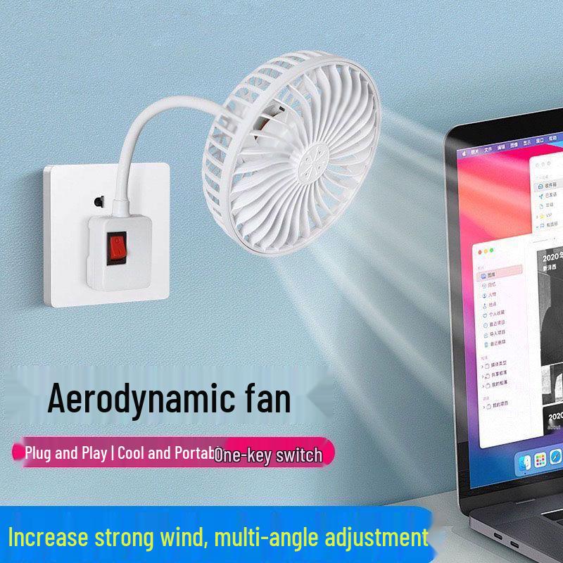 Adjustable Silent Desktop & Wall-Mount Fan for Home & Office