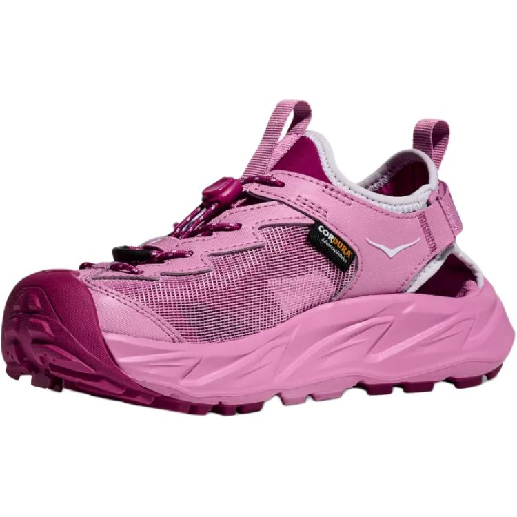 New HOKA ONE ONE HOPARA 2 Slip Resistant And Breathable Low top Children's Sandals Pink Purple Teenagers 1162552-LNW