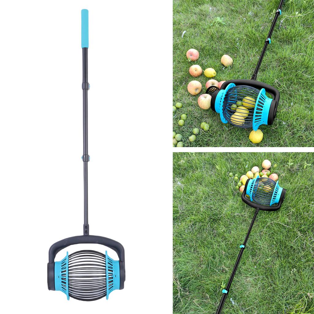 Zbieracz orzechów na kółkach Aluminiowy Nylonowy 4,3FT Teleskopowy Wielofunkcyjny Zbieracz żołędzi Rolka do pekanów Orzechów włoskich Na zewnątrz