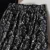Elegant Floral High-Waist A-Line Skirt