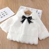 Autumn Winter Warm Faux Fur Coat for Girls Jacket Baby Snowsuit Sweet Christmas Princess Outwear 1-5 Years Kids Clothes