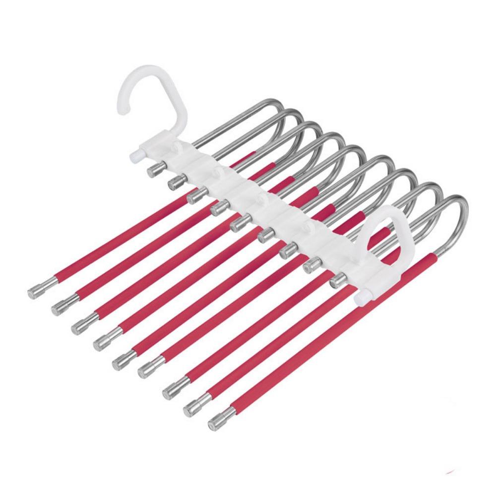 Large Capacity 9 Layers Pants Hangers Stainless Steel Multi-layer Trouser Rack  Clothes