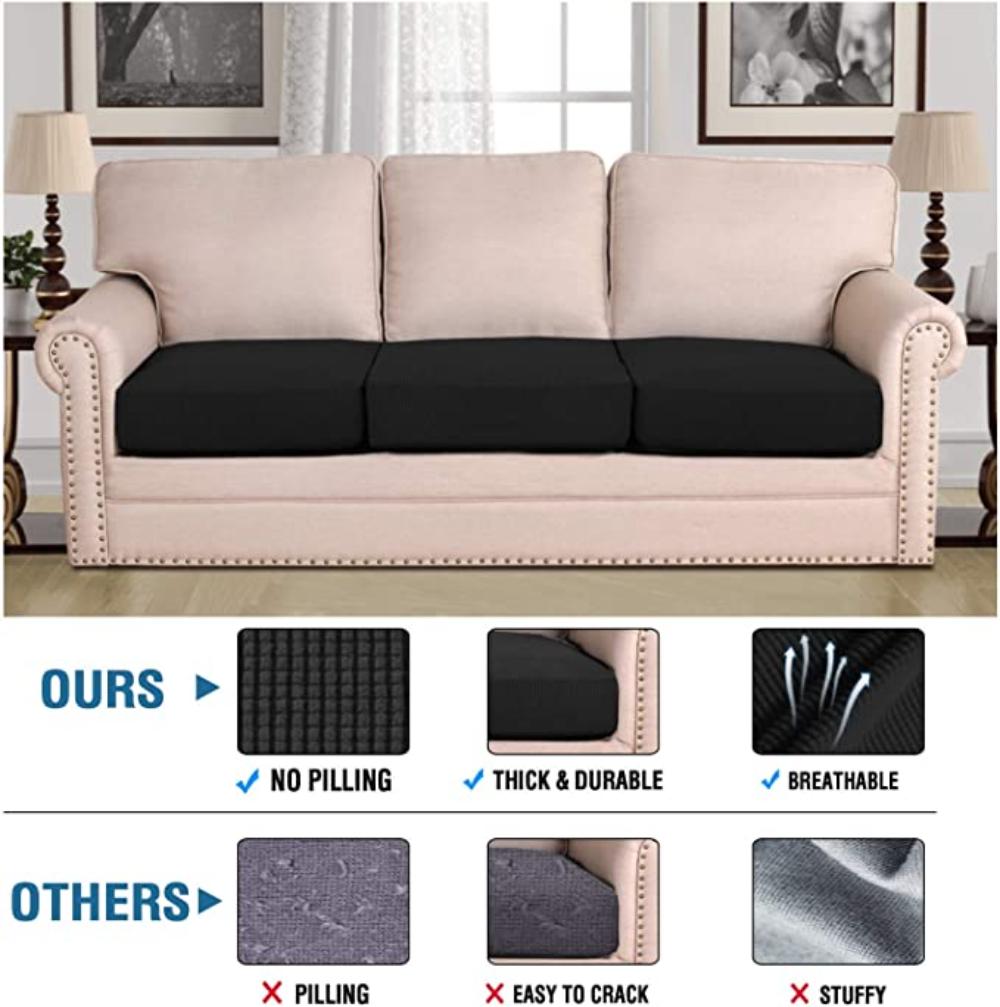 Stretch Sofa Cover Seat Slipcover Jacquard Chair Cushion Cover for 1-2-3 Seaters Replacement for Furniture Protector
