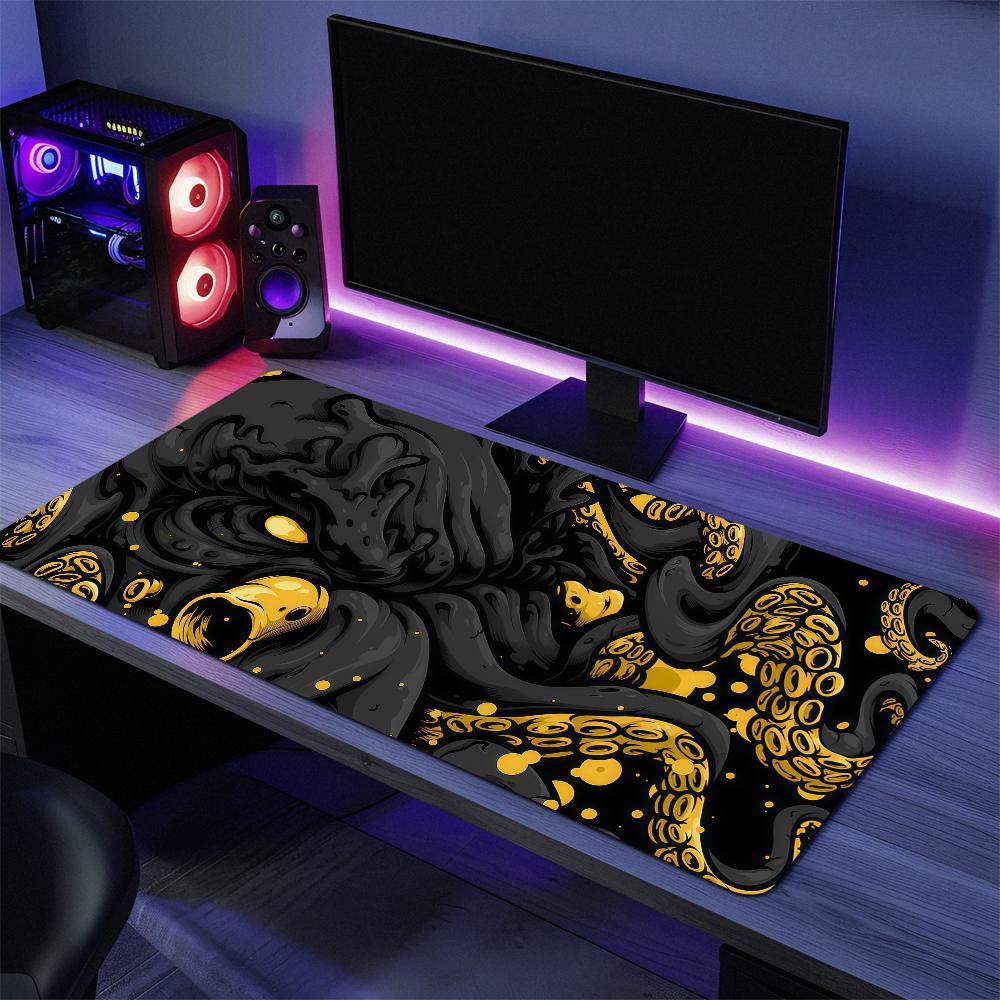 KRAKEN IMPERIUM Oktopus Monster Mauspads Große Schreibtischmatte Tastatur Ergonomisch Büro Gummi PC Rutschfest Ausfransungsfrei Zuhause Benutzerdefiniert
