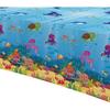 Under The Sea Party Decorations Tablecloth, 3Pcs Disposable Underwater Sea Life Blue Ocean Theme Birthday Baby Shower Tablecover Supplies, 86in x