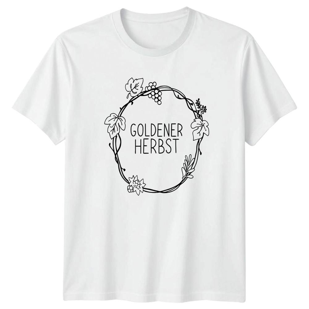 Goldener Herbst TShirt GerUnisex Seasonal Autumn Gift For Him And Her S