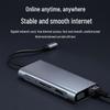 11-in-1 USB-C Docking Station: HDMI, Card Reader, VGA, Ethernet, Screen Mirroring for Laptops and Phones