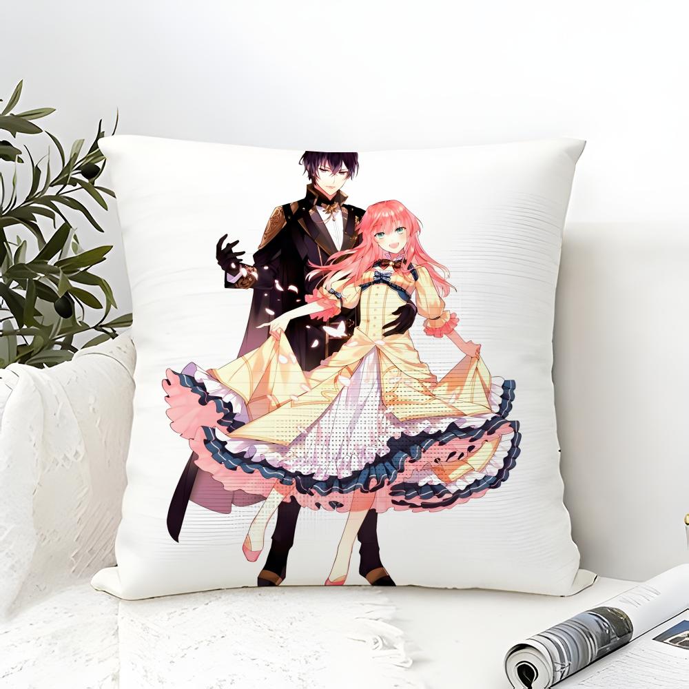 Pillow Case Cotton Linen Fabric Square Zipper Pillowcase Home Decorative Living Room Comic Light Novel 7-7Th Time Loop 1