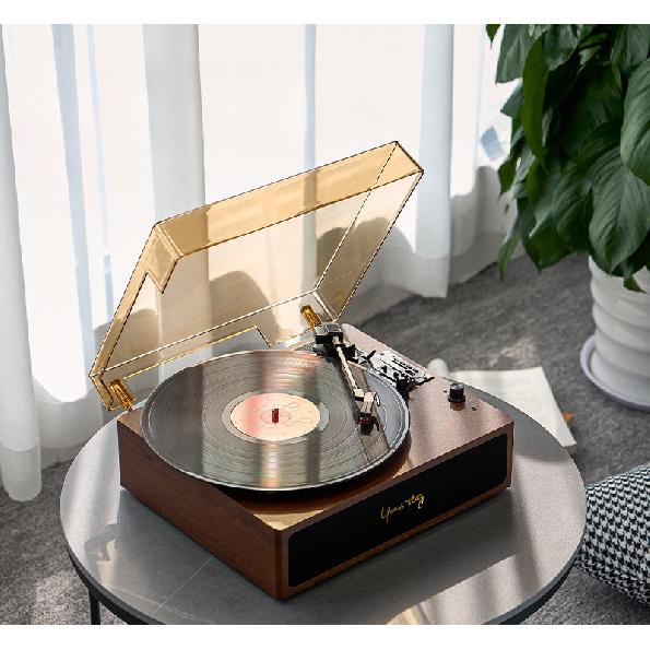 Vintage Vinyl Record Player Bluetooth Turntable, Retro Phonograph Stereo Speaker, Perfect Gift for Living Room