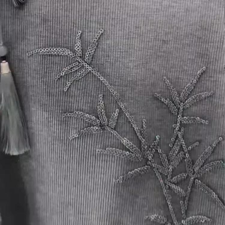 Beautiful Embroidery Button Tee Women's Short Sleeve Cotton Shirt