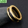 3 Colors Men 'S Roman Numerals Women Rings Charm Finger Trendy Stylish Zircon Stone Punk Stainless Steel Rings Couple Bridal Wedding Occasion Jewelry