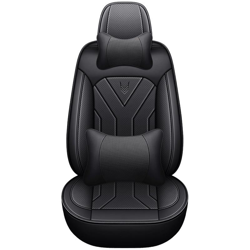 Full 5seats Faux Leather Car Seat Covers | Comfortable Supportive, Universal Fit for Various Models, Sponge Filler, Non-Textile Material