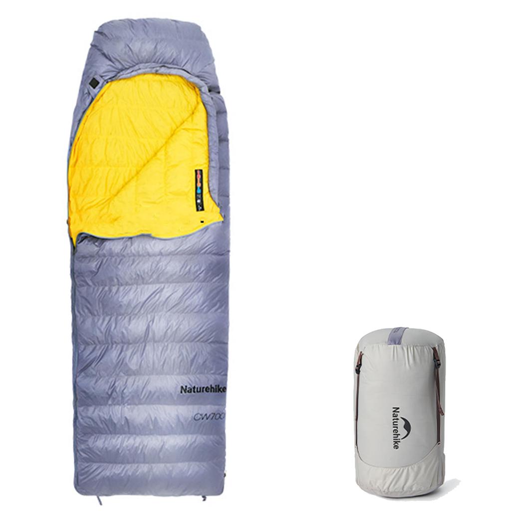 Naturehike Sleeping Bag CW700 Luxury Down for Ultra Comfortable Temperature All For Shoulder 4 Envelope For 1 Mountain Heat Cold Comfortable To the