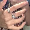 Niche Design Sense Cold Wind French Irregular Personality Opening Simple Liquid Ring Women'S Fashion