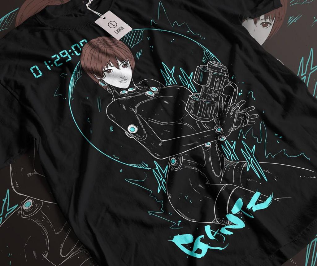 Unisex Gantz Anime Damen T-Shirt, Manga Waifu Shirt